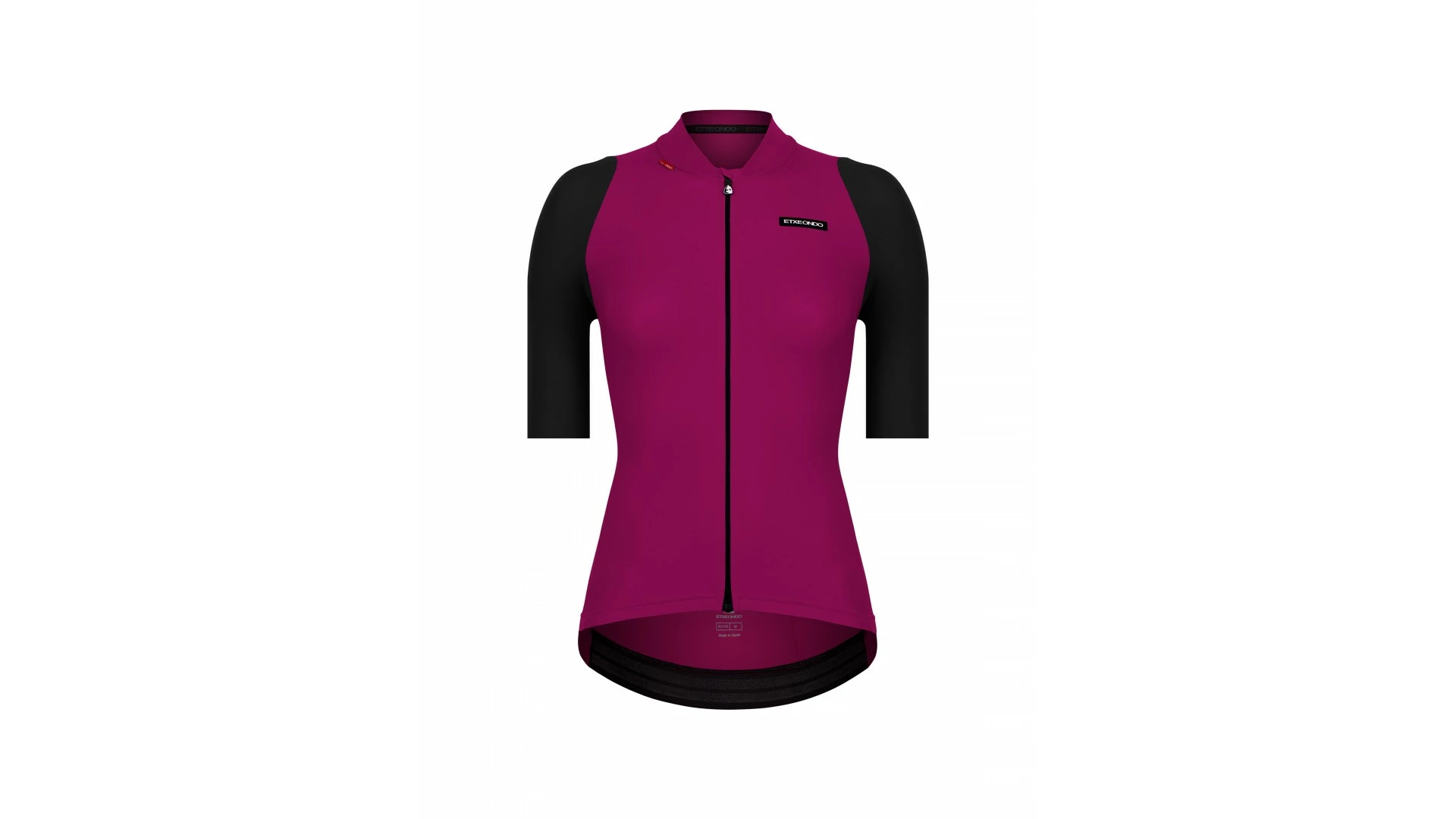 Alda Kurzarm Trikot Etxeondo Frau Magenta/Noir 3 Alda Kurzarm Trikot Etxeondo Frau Magenta/Noir