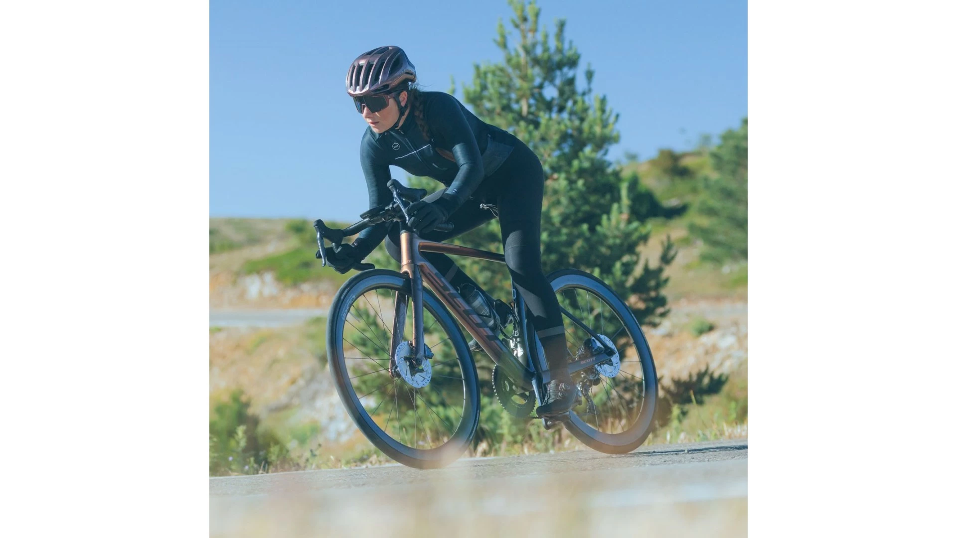 Radtrikot Langarm Cobble Gobik Frau 2022 Dark Coal 6 Radtrikot Langarm Cobble Gobik Frau 2022 Dark Coal – Bild 4