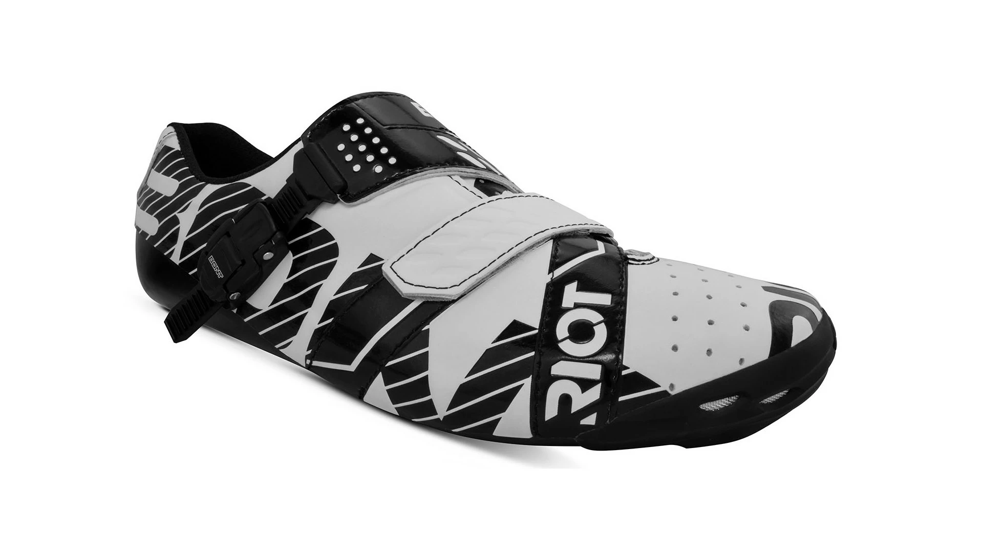 Riot Buckle Rennräder Schuhe Bont Weiß/Schwarz 3 Riot Buckle Rennräder Schuhe Bont Weiß/Schwarz